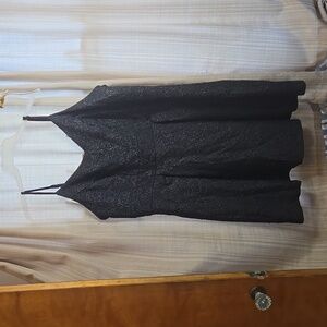 NWT Bloomchic spaghetti strap black dress with embossed flowers. Women's US 20
